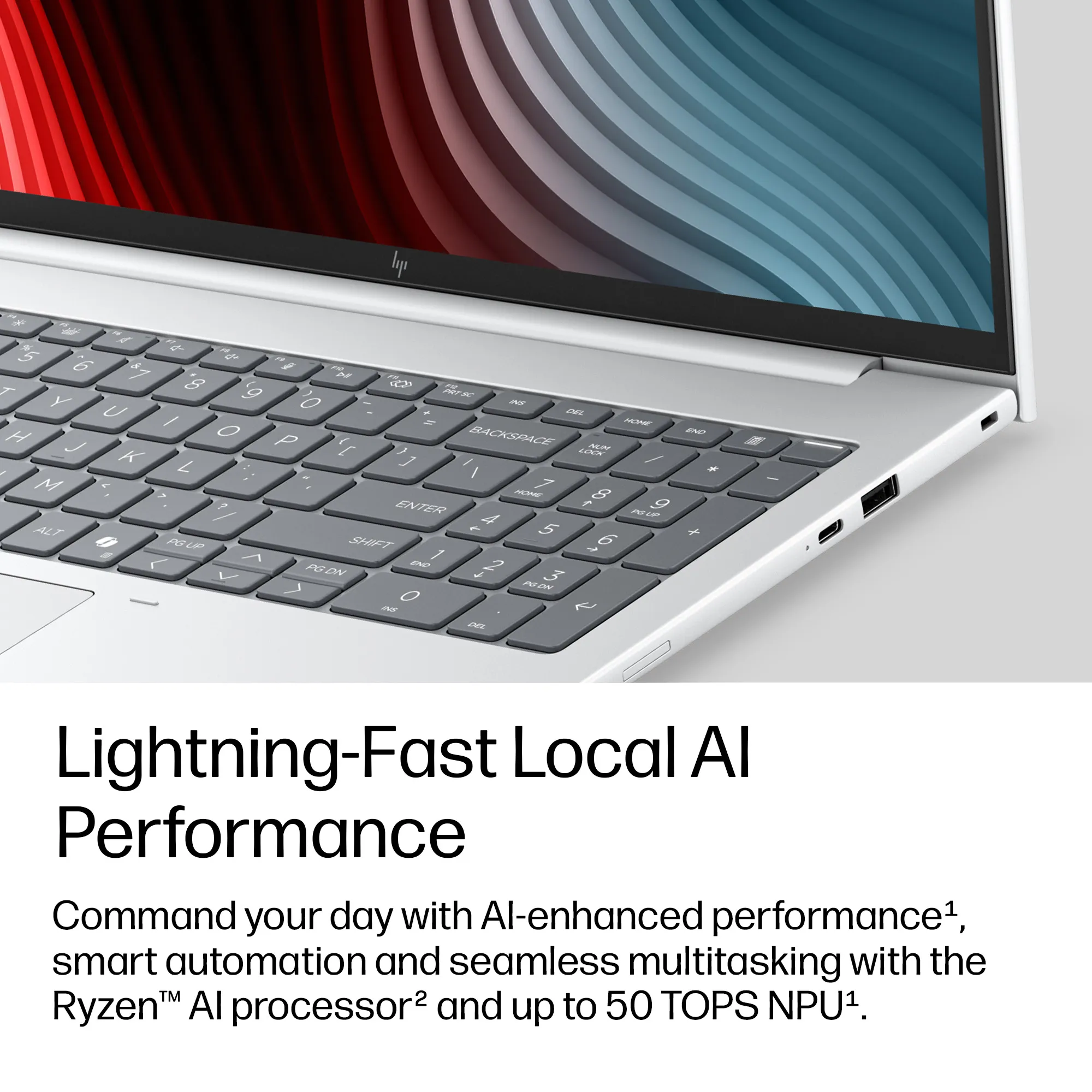 HP EliteBook 8 G2a 16" Ryzen AI 7 450, 32 Gt, 512 Gt, Win 11 Pro -kannettava, hopea