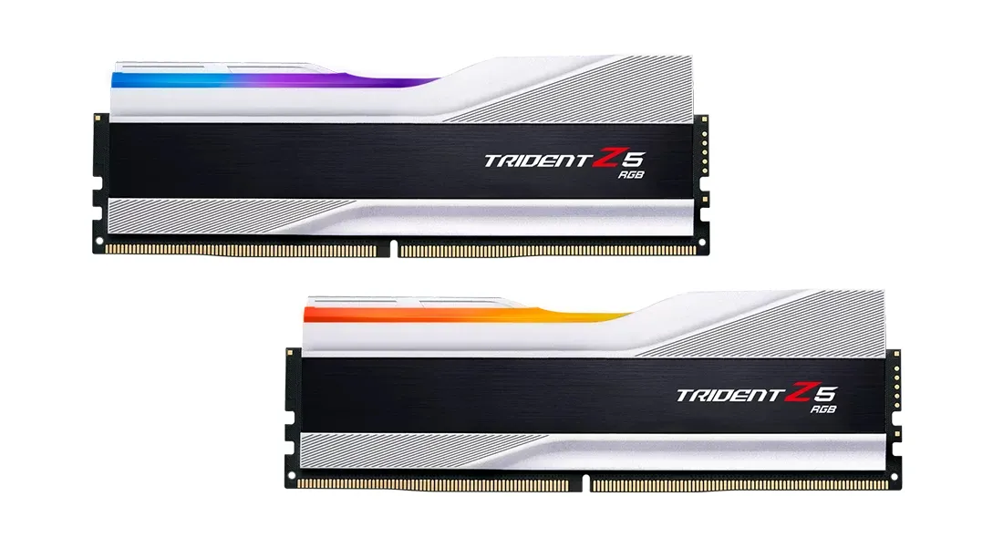 G.SKILL Trident Z5 RGB 48 Gt (2 x 24 Gt) DDR5 7200 MHz, CL36 -muisti, Metallinharmaa (XMP)