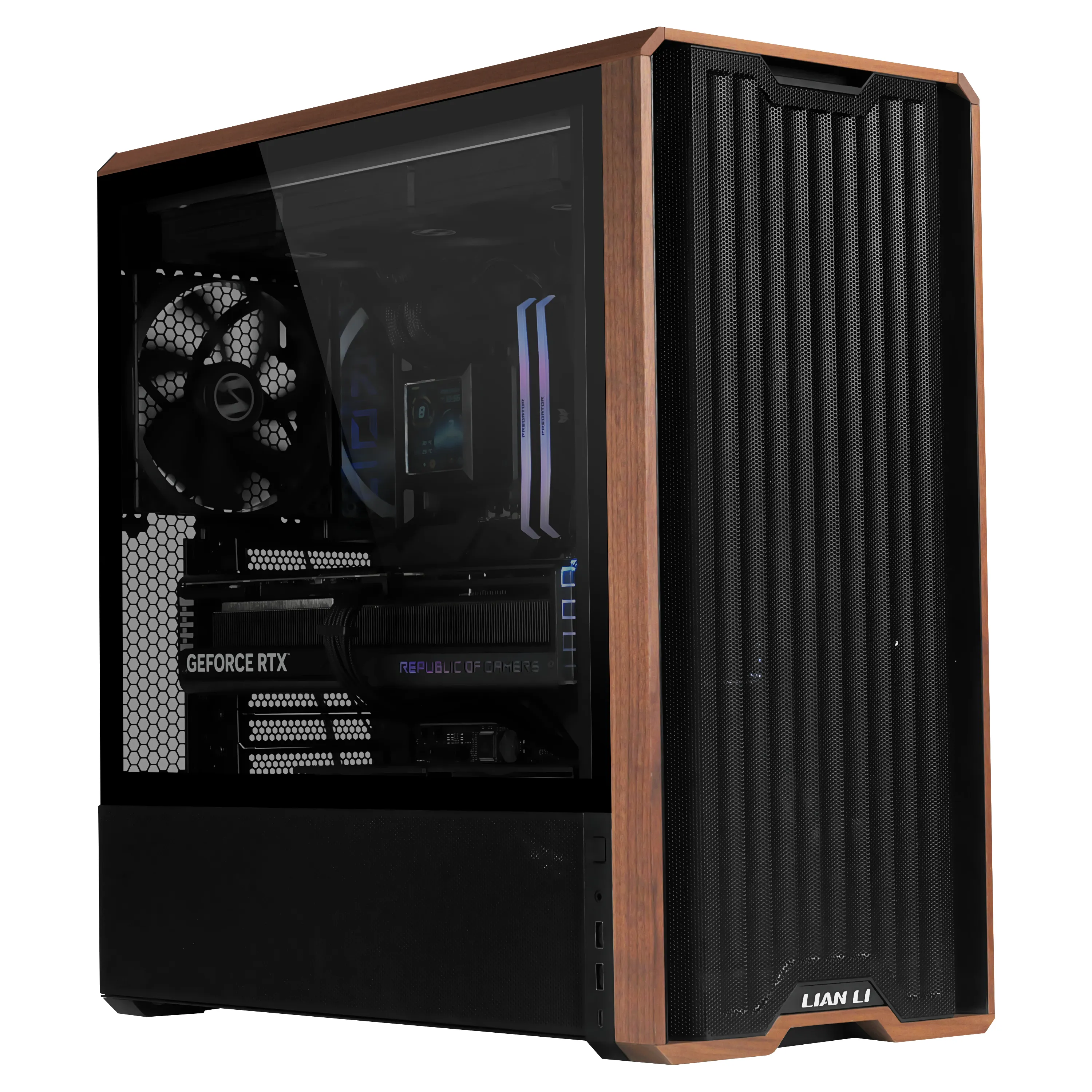 Lian Li Lancool 217 Midi-Tower Case with window and RGB lighting, Black