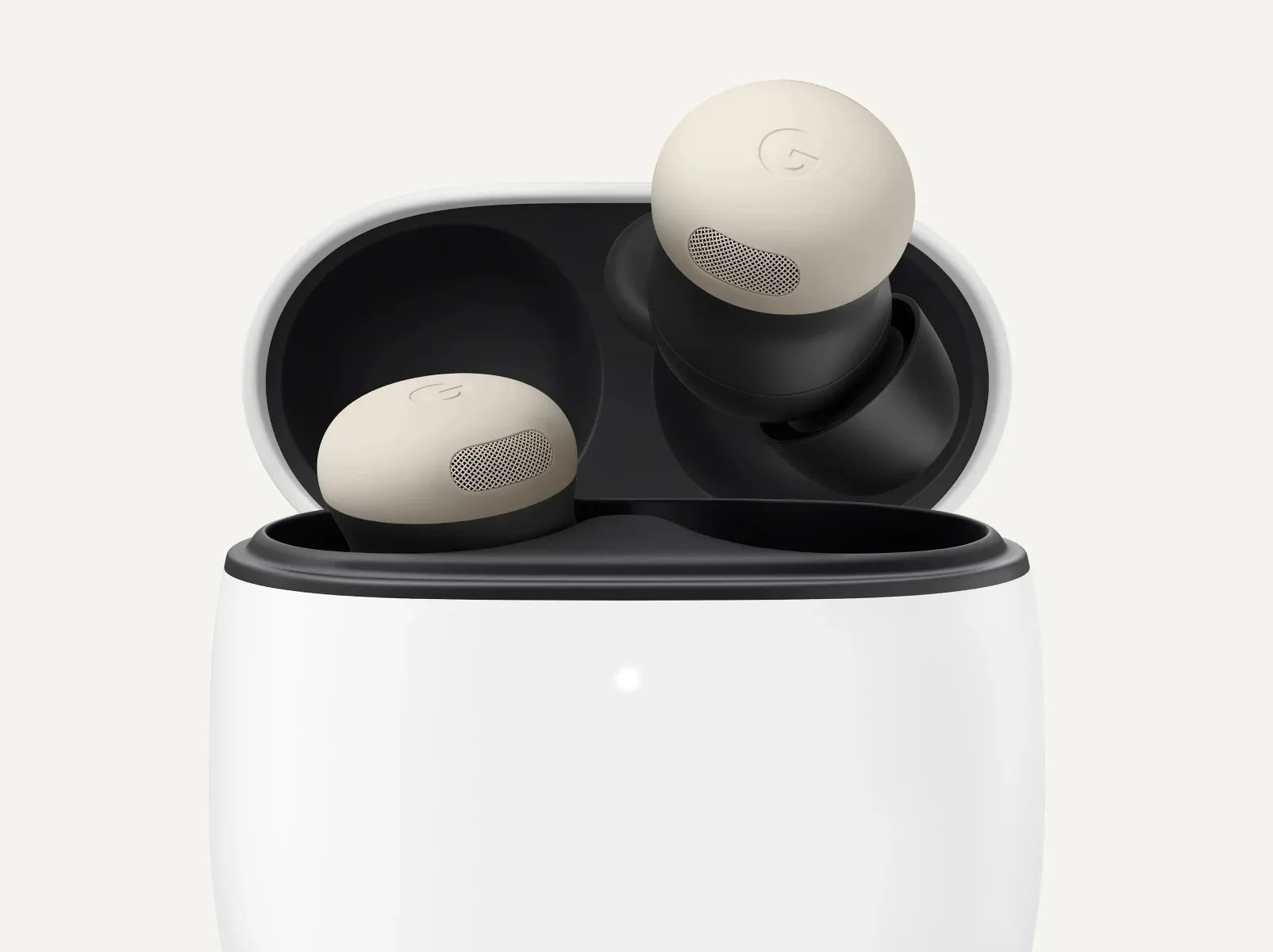 Google Pixel Buds Pro 2 - tr&aring;dl&ouml;sa h&ouml;rlurar, Porcelain