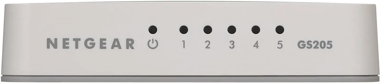 NETGEAR GS205 - Kytkin - hallitsematon - 5 x 10/100/1000 - ty&ouml;p&ouml;yt&auml;