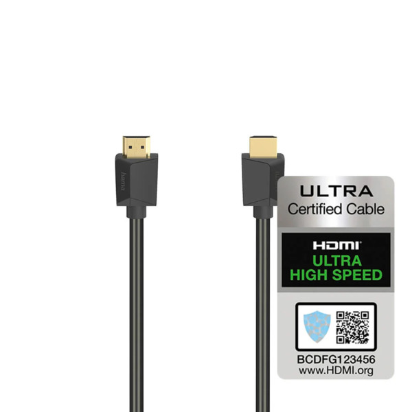 Hama HDMI 2.1 Ultra High Speed cable, 8K, 0.5 m, Black