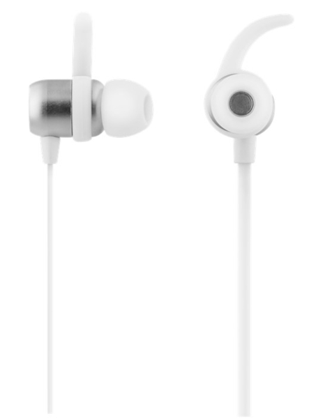 STREETZ Bluetooth-h&ouml;rlurar med mikrofon, Bluetooth 4.1, 10m, silver