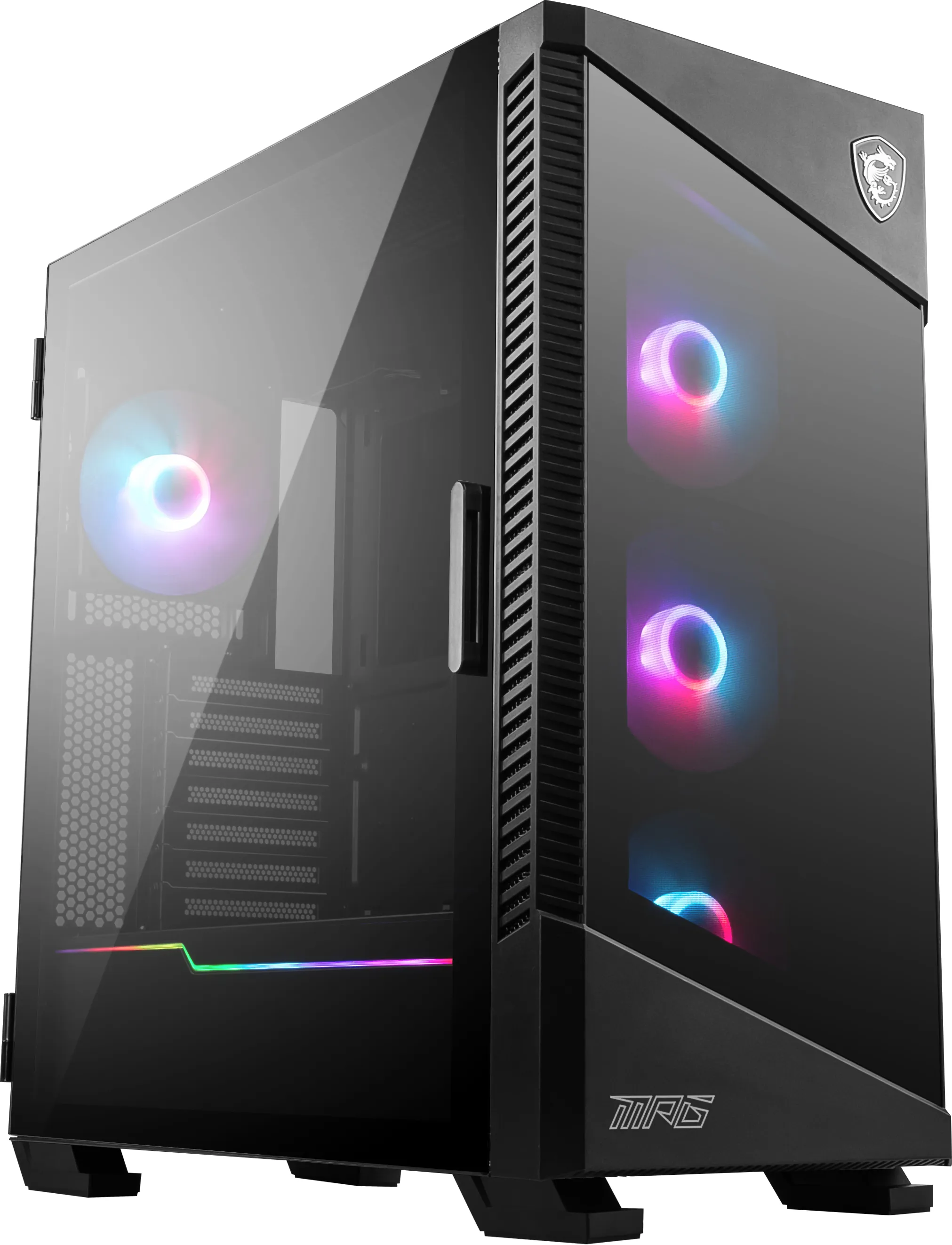 MSI MPG VELOX 100R -miditornikotelo RGB-valaistuksella, musta