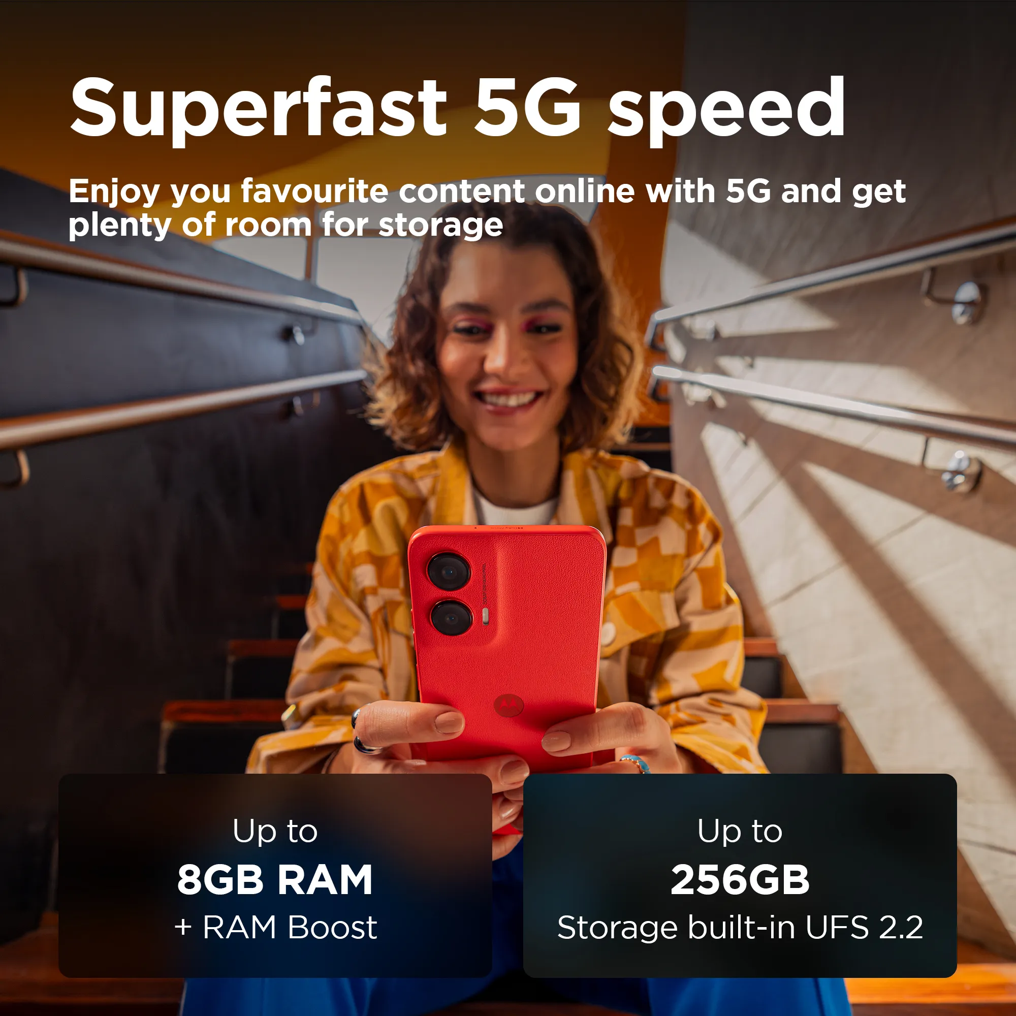 Motorola Moto G35 128/4 Gt -Android-puhelin, Punainen