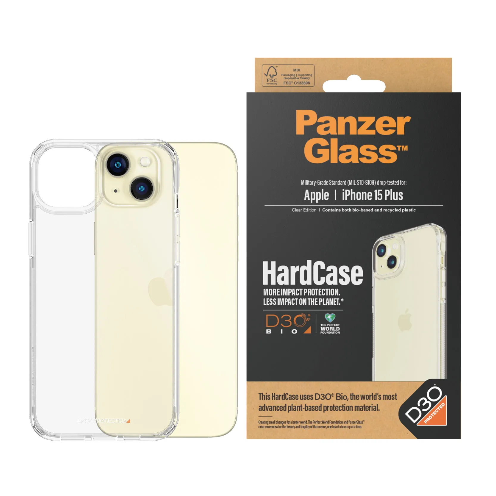 PanzerGlass iPhone 15 Plus HardCase, Transparent