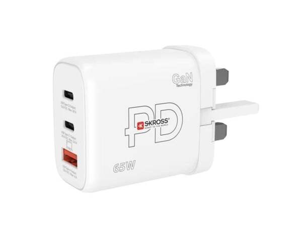 Power Charger UK mfl. 2xUSB-C PD + 1xUSB-A GaN 65W