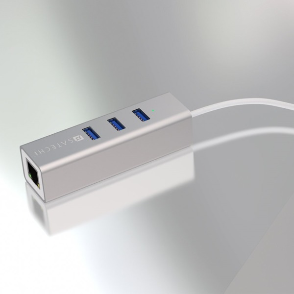 Satechi USB 3.0 hubi - 3 porttia + Nettiyhteys (RJ45)