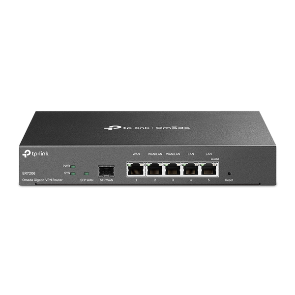 TP-LINK Gigabit Multi-WAN VPN Router Gigabit SFP WAN Port Gigabit RJ45 WAN Port 2xGigabit WAN/LAN RJ45 Ports 2xGigabit RJ45 LAN port