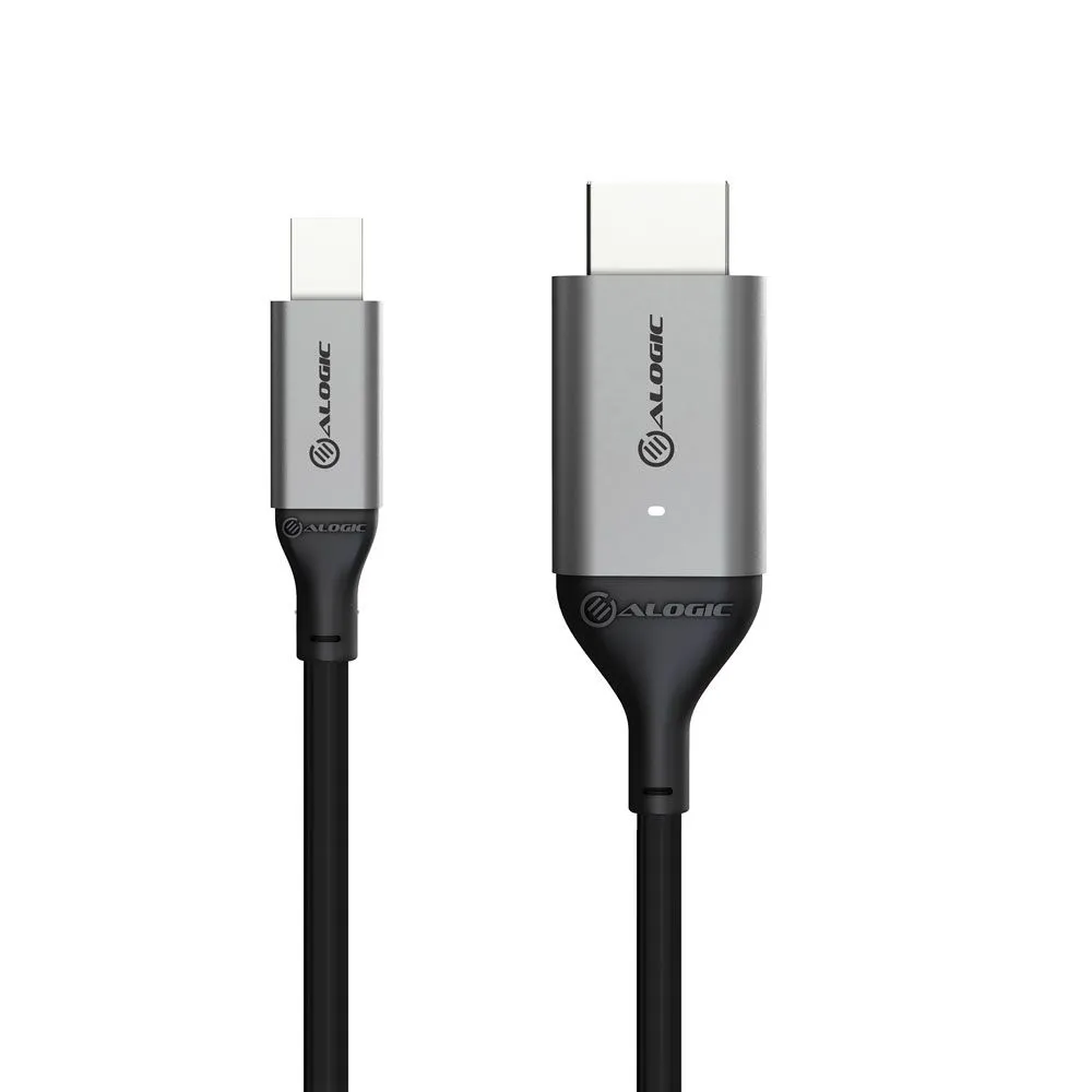 Alogic  mini DisplayPort – HDMI 1.4 -kaapeli, 2 m, Musta/Hopea