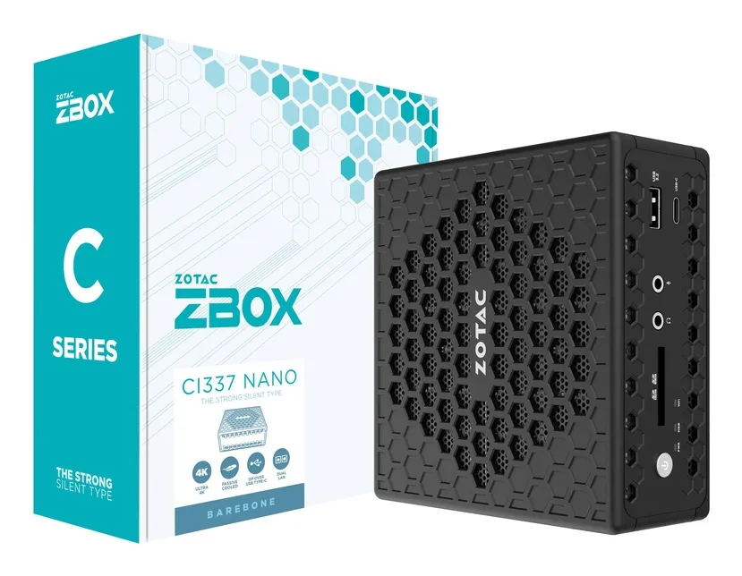 ZOTAC ZBOX CI337 nano Intel N100, 16 GB mini-PC barebone, svart