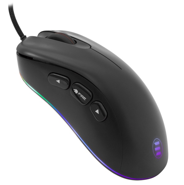 eShark Aikuchi E-Sports RGB - spelmus, svart