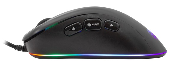 eShark Aikuchi E-Sports RGB - spelmus, svart