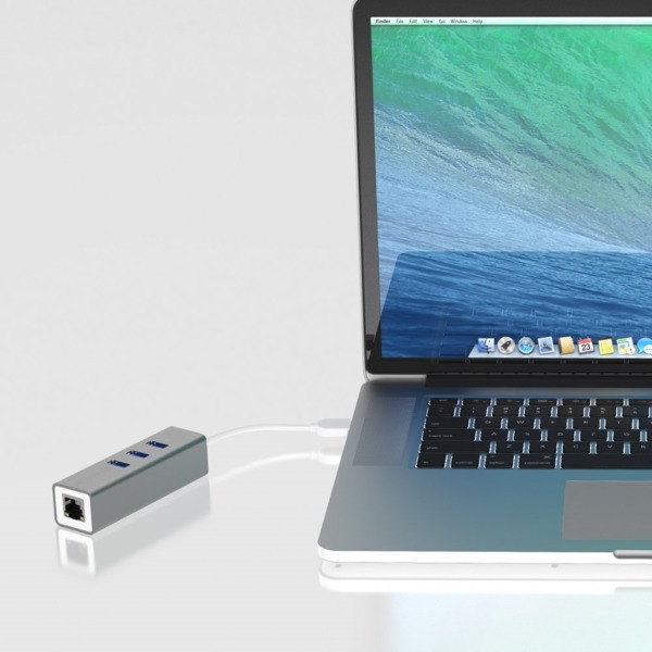 Satechi USB 3.0 hubb - 3 portar + N&auml;tverk (RJ45)