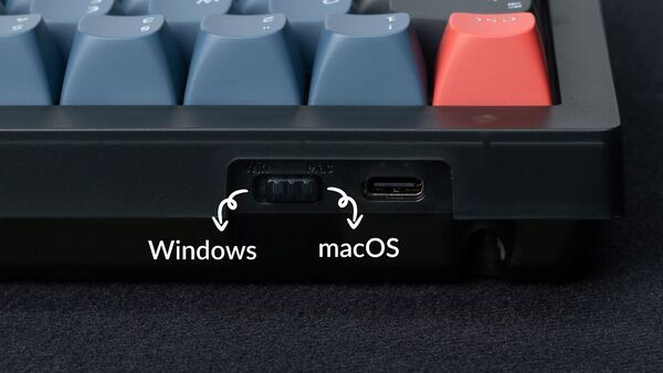 Keychron V2, QMK/VIA, RGB, Hot Swap 65%, Fully Assembled Knob, Frosted Black, K Pro Red - wireless gaming keyboard