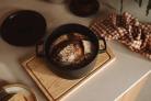 Fiskars Folken Enamel-coated Recycled Cast Iron Casserole with Lid, 4 L, 228 mm, Black
