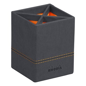 Rhodiarama Pencil holder Titanium 8x8x11