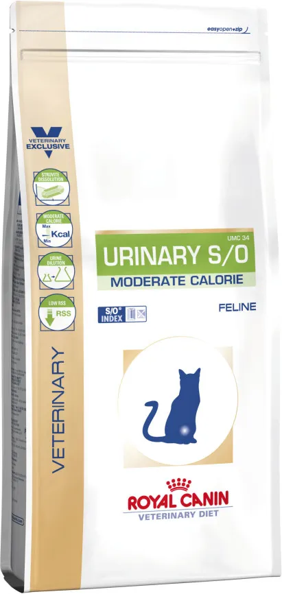 Royal Canin Urinary S/O Moderate Calorie, Dry food for cats, Adult, 9kg