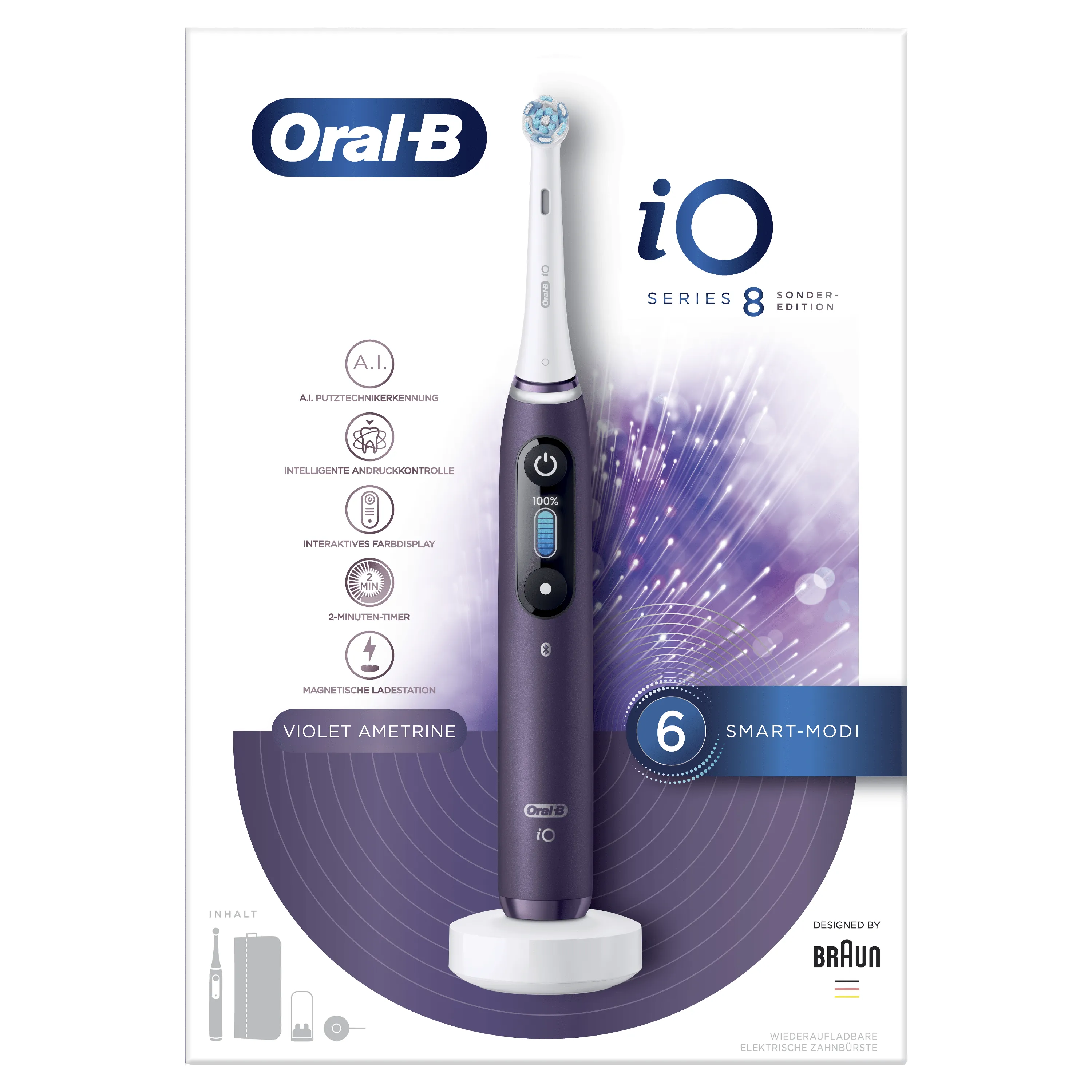Braun Oral-B iO 8 Ametrine Special Edition - electric toothbrush, purple
