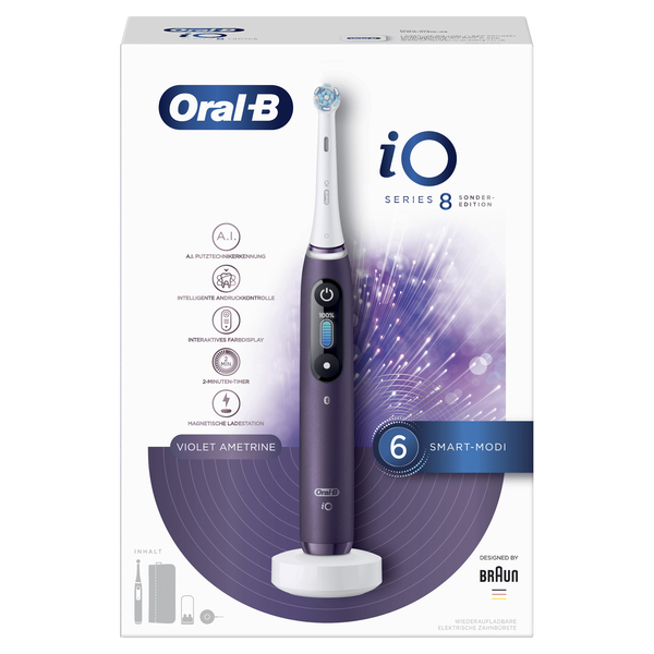 Braun Oral-B iO 8 Ametrine Special Edition -s&auml;hk&ouml;hammasharja, purppura