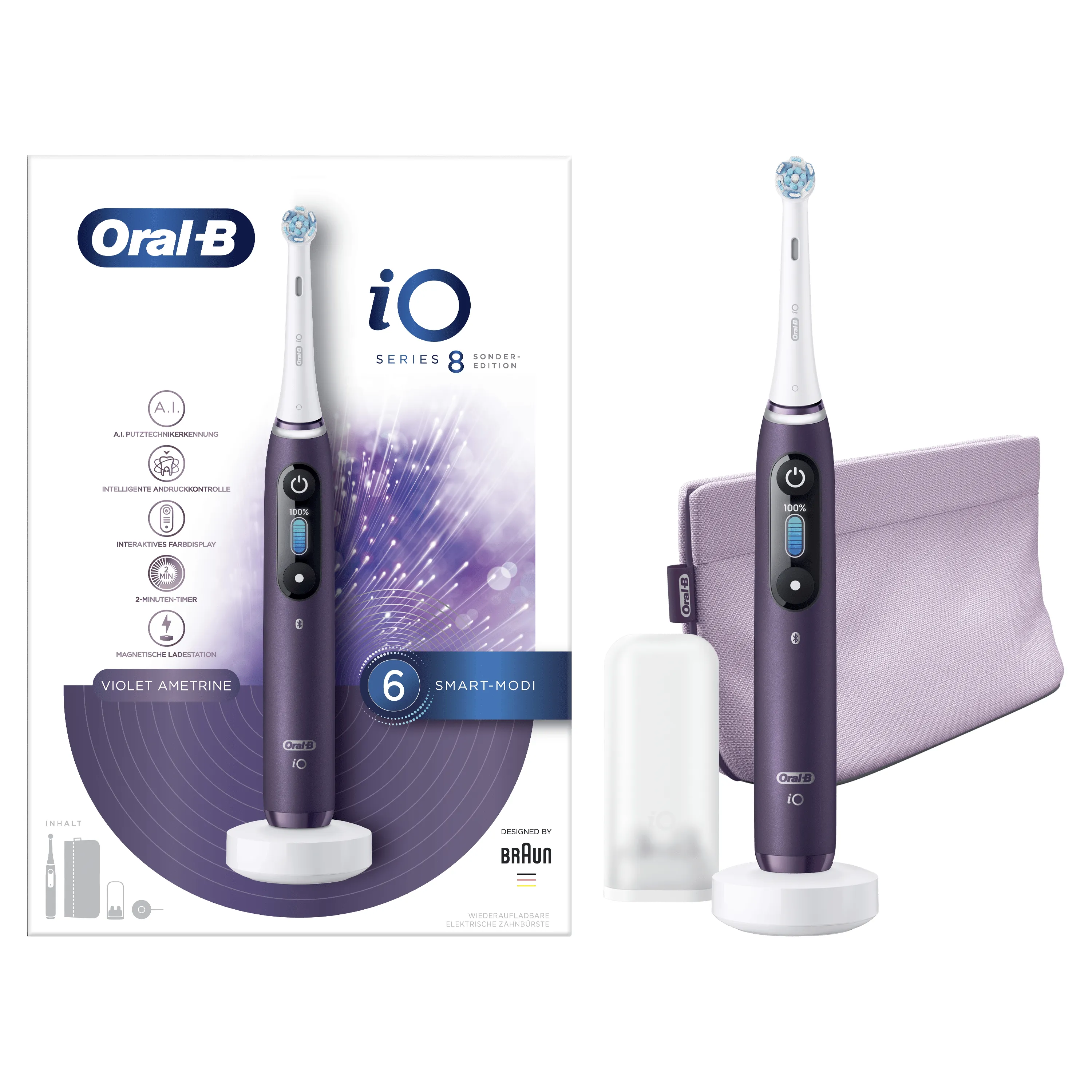 Braun Oral-B iO 8 Ametrine Special Edition - electric toothbrush, purple