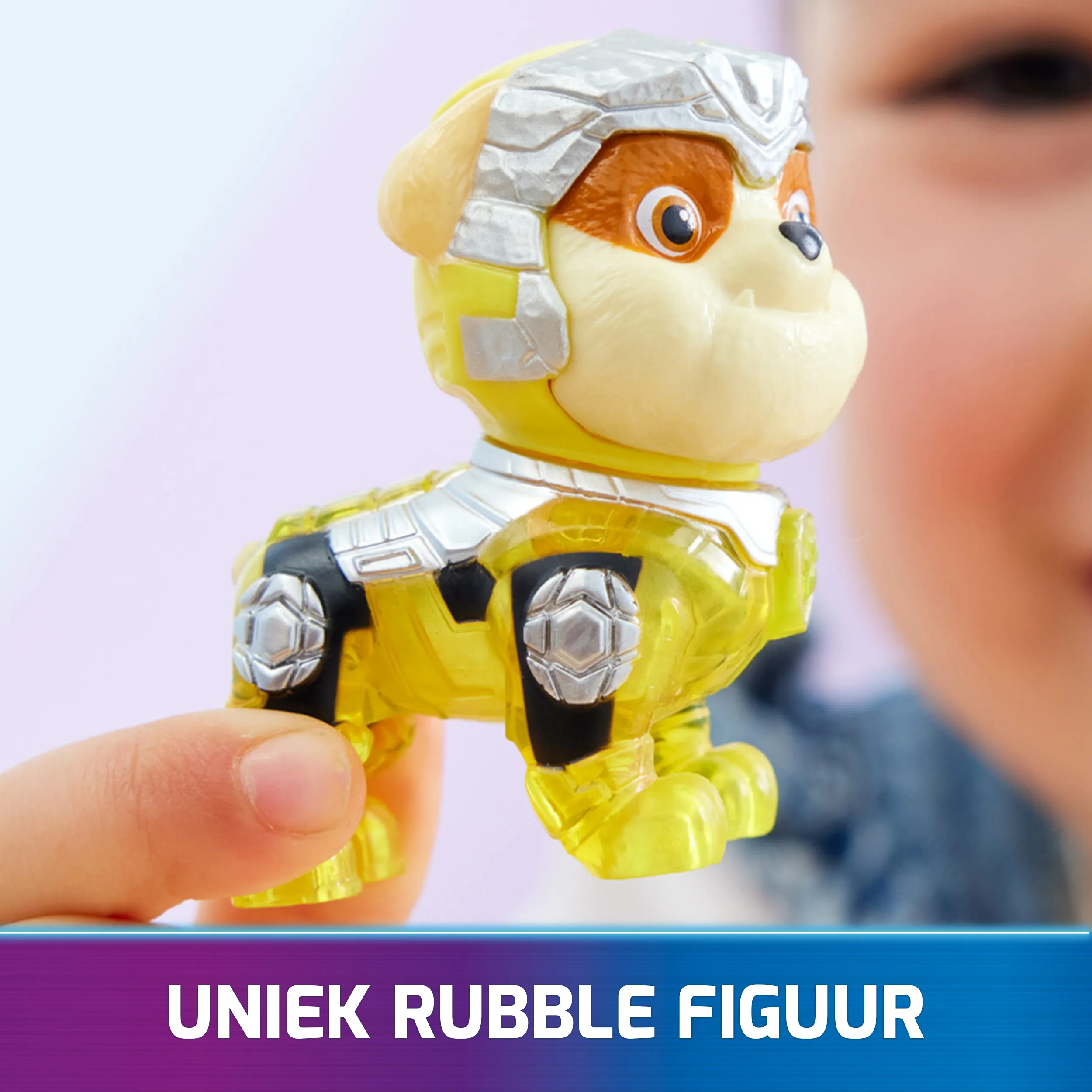 Spin Master Paw Patrol Mighty movie - basic vehicle from Rubble with puppy figure, toy vehicle