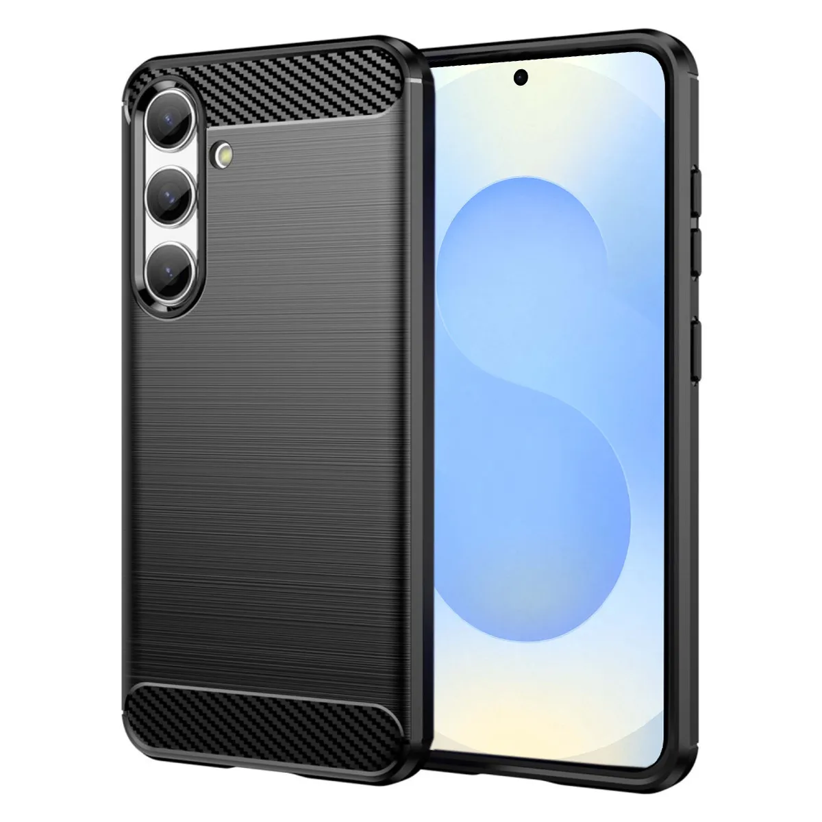 Insmat Carbon & Steel Galaxy S25 - back cover, Black