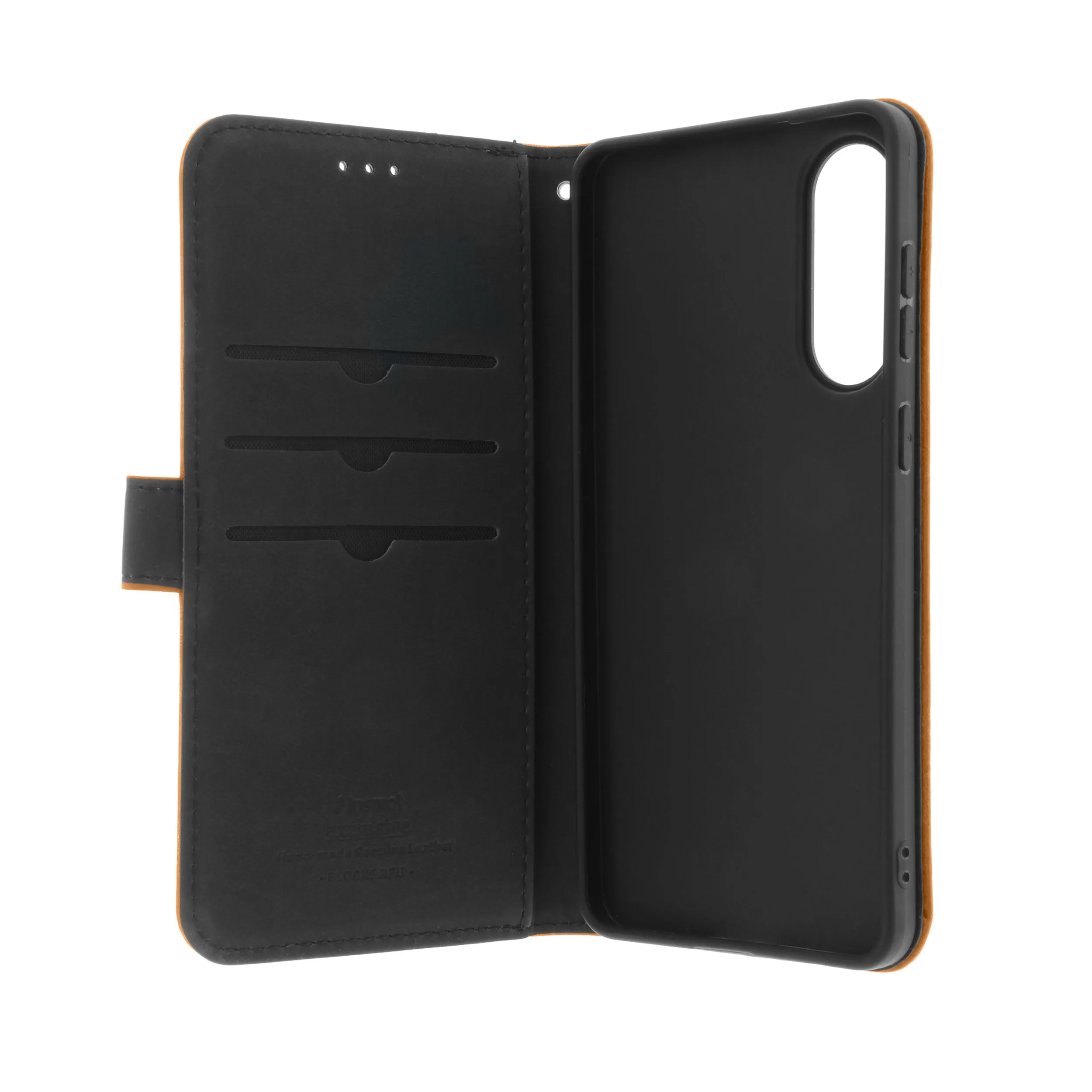 Insmat Premium Flip Case Galaxy S25 Edge - plånboksfodral, brun