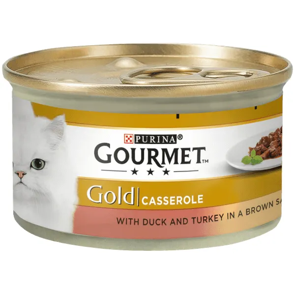 Purina Gourmet Gold Casserole Duck and Turkey, Kissan m&auml;rk&auml;ruoka, Adult, 85 g