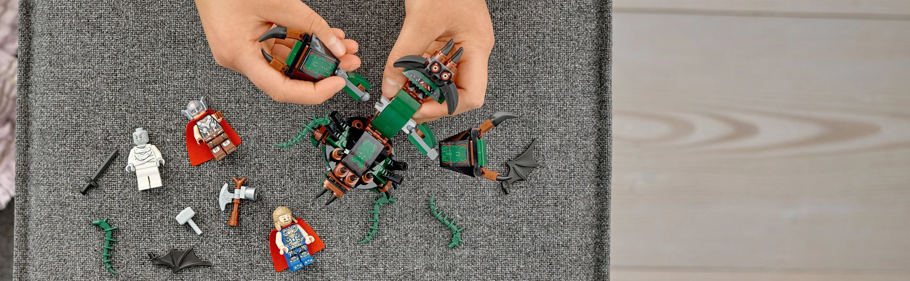 Lego Marvel - Uusi Asgard hy&ouml;kk&auml;yksen kohteena 76207