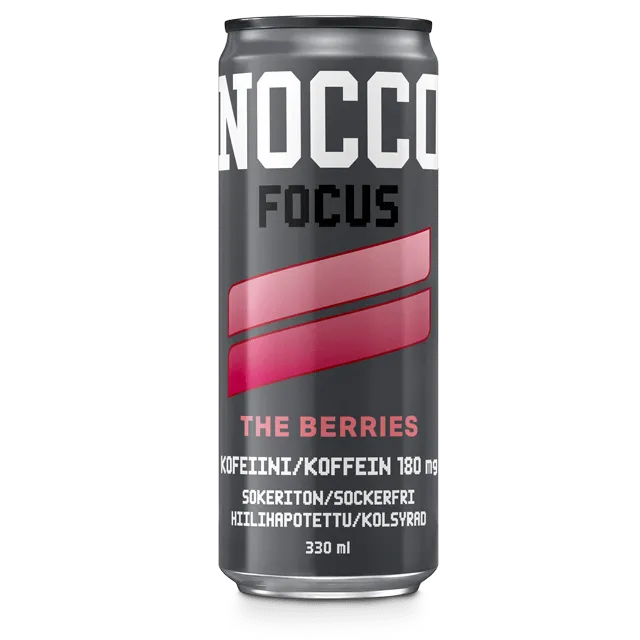 Nocco FOCUS The Berries -energiajuoma 330ml 24-pack