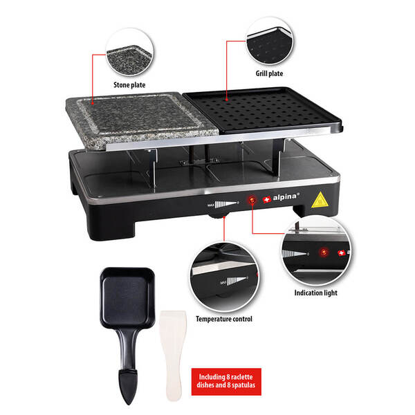 ALPINA Raclette Grill Stone
