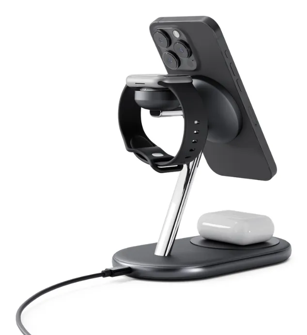 Epico UltraBase EX60 Qi2 3in1 Mag+ Wireless Charging Stand - black
