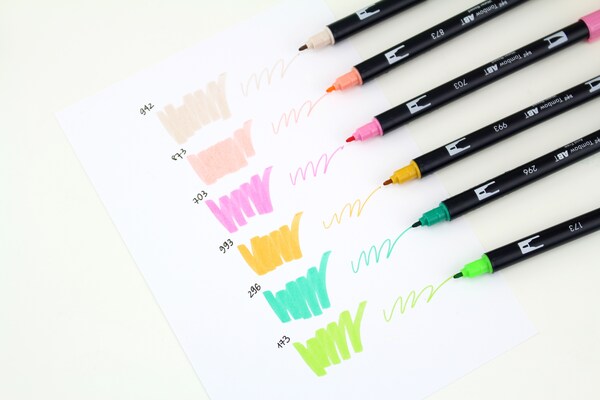 TOMBOW ABT Dual Brush Garden, 6 kpl -kaksoissivellinkyn&auml;
