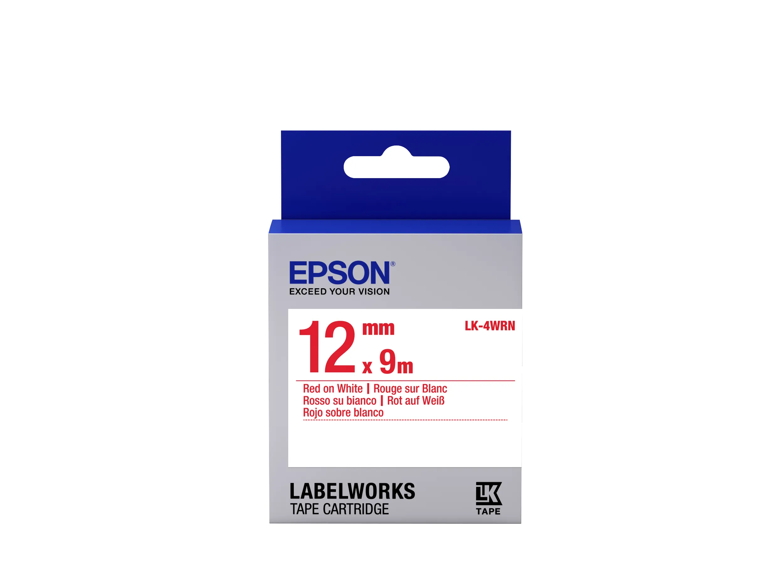 Epson LabelWorks LK-3WBW papperspatron, svart p&aring; vit