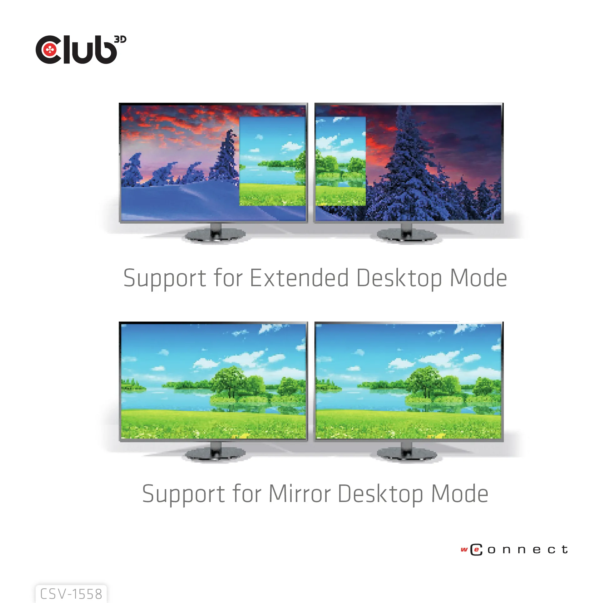 CLUB 3D USB-C to 2x HDMI Hub, 15 cm, Black