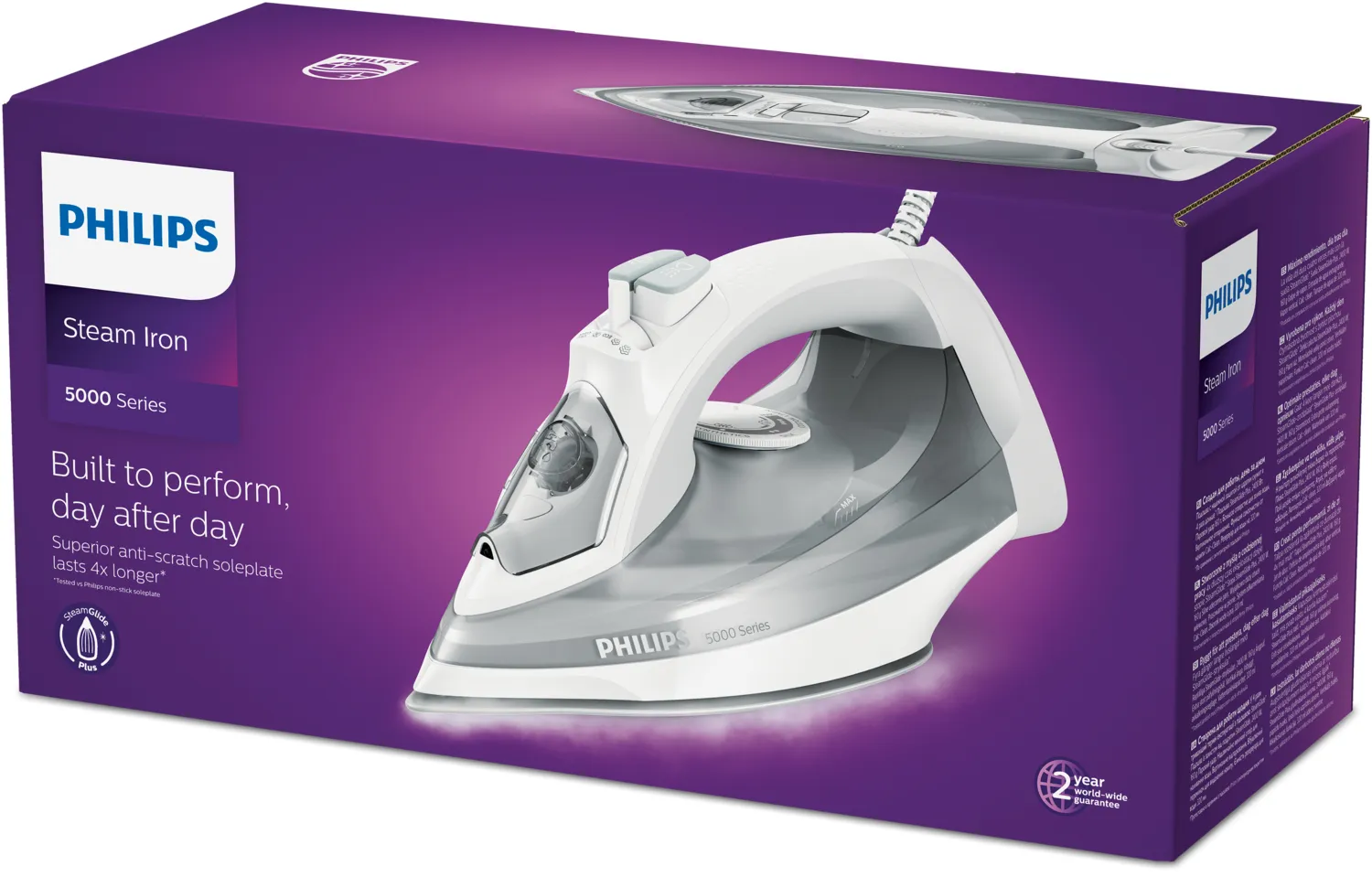 Philips DST5010/10 Steam Iron, 2400W, 0.32L, Grey/White
