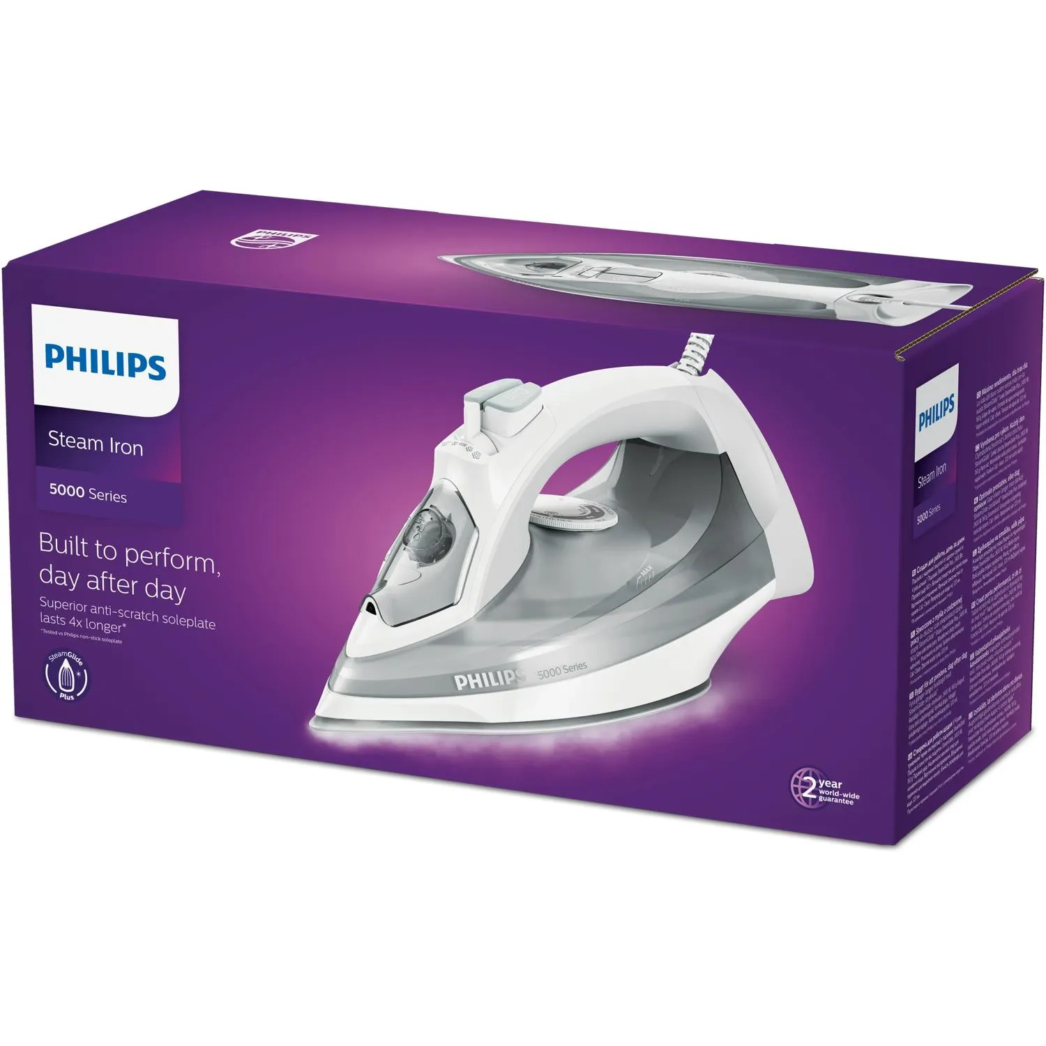 Philips DST5010/10 -h&ouml;yrysilitysrauta, 2400 W, 0,32 l, harmaa/valkoinen