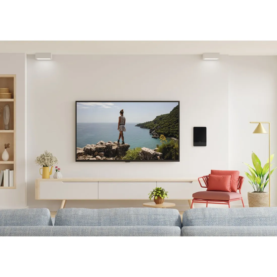 HAMA Indoor Antenna Pro 45 DAB+/DAB/DVB-T2/FM Flat Black
