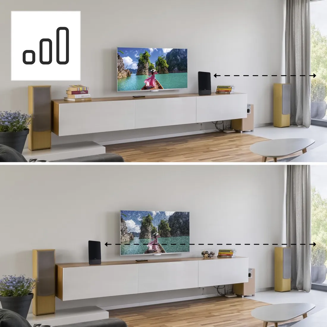 HAMA Indoor Antenna Pro 45 DAB+/DAB/DVB-T2/FM Flat Black