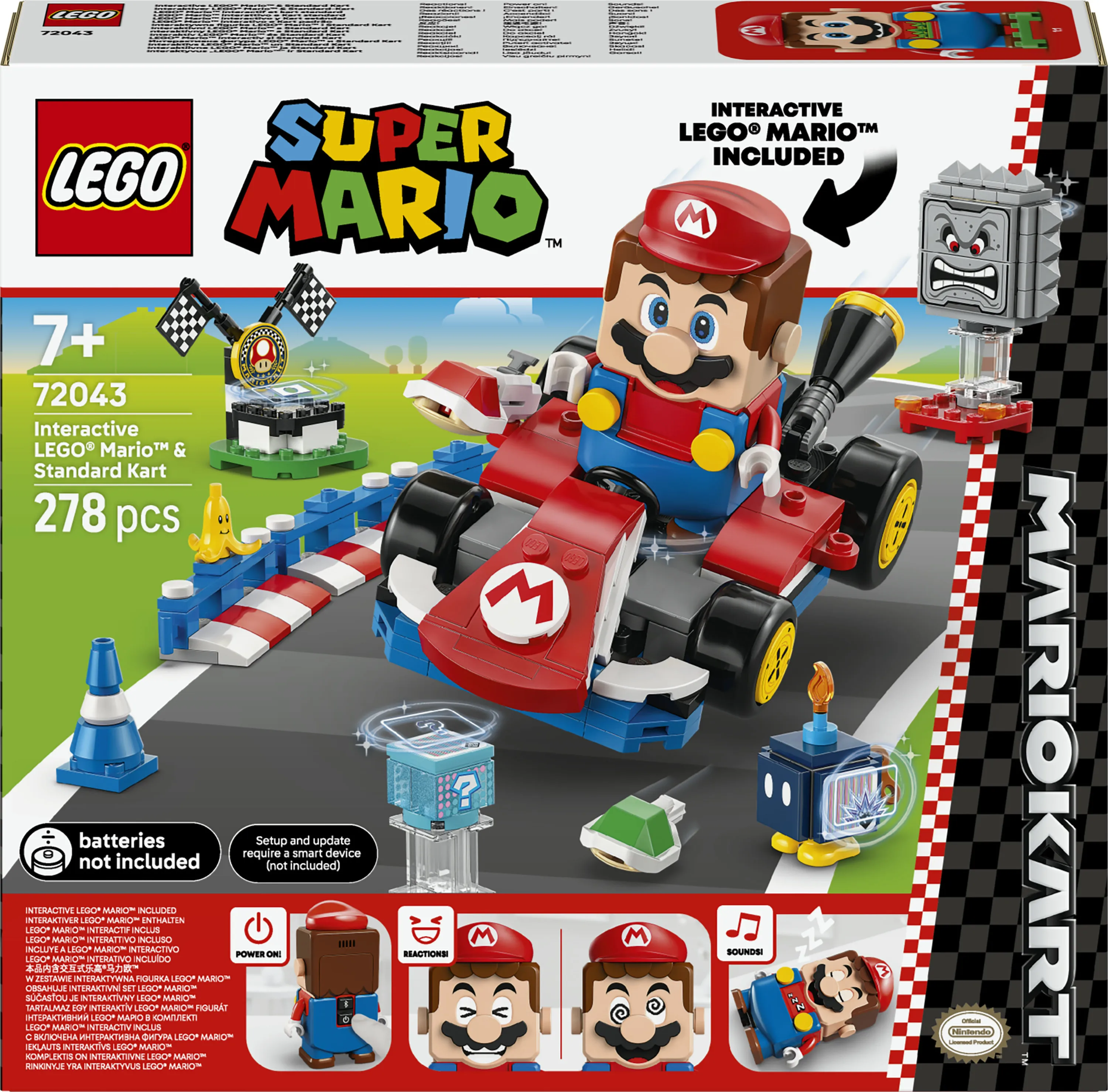 LEGO Super Mario Mario Kart – Interaktiivinen LEGO Mario ja Standard Kart 72043