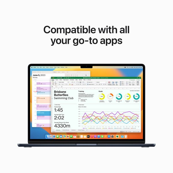 Apple MacBook Air 15&quot; M2, 8 Gt, 256 Gt, MacOS -kannettava, Keskiy&ouml;