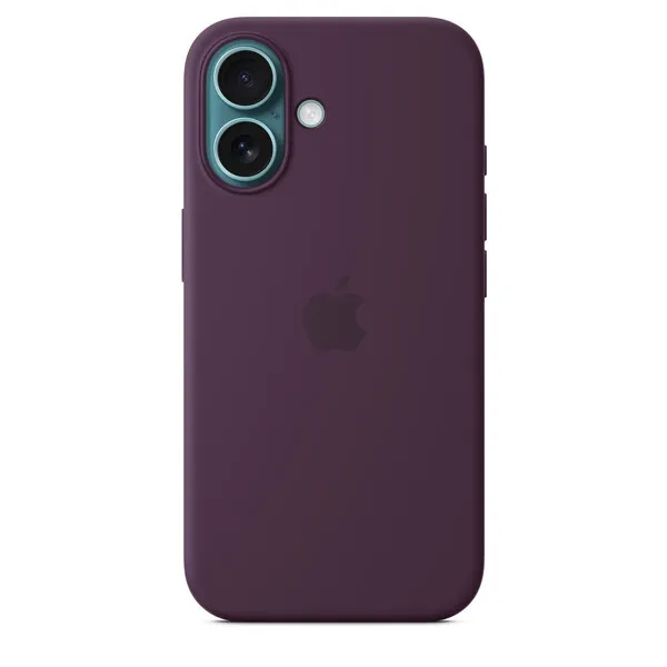 Apple iPhone 16, MagSafe - silicone case, Plum