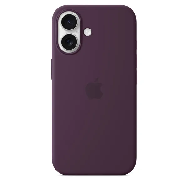 Apple iPhone 16, MagSafe - silicone case, Plum