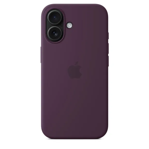 Apple iPhone 16, MagSafe - silicone case, Plum
