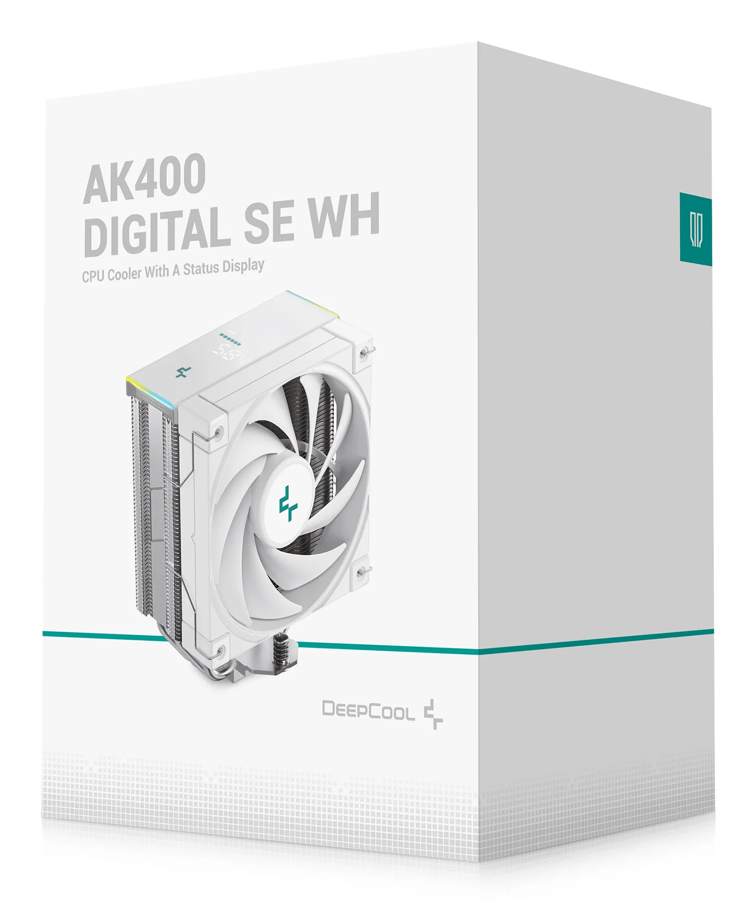 DeepCool AK400 DIGITAL SE WH, 120 mm ARGB CPU-kylare, vit