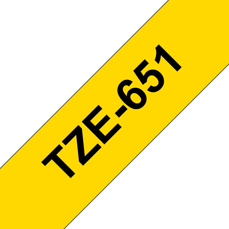 BROTHER TZ651 24 BLACK ON YELLOW