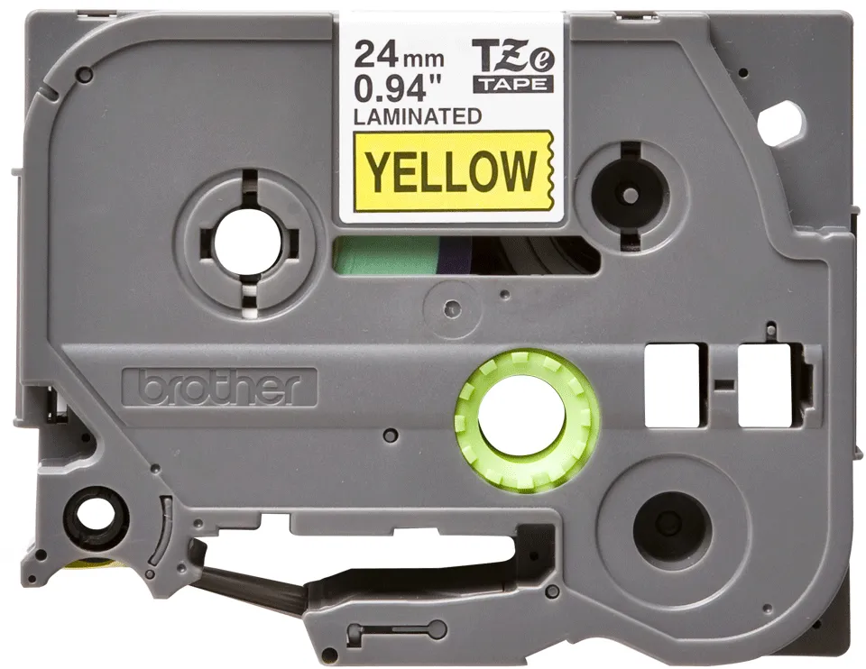 BROTHER TZ651 24 BLACK ON YELLOW