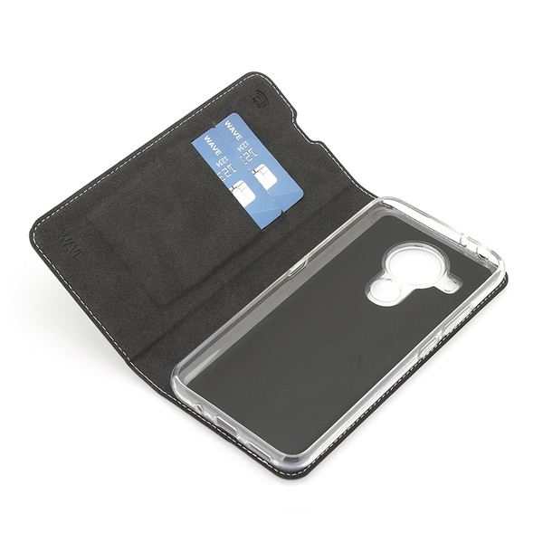 Wave Book Case, Nokia 5.4 - case, Rose gold