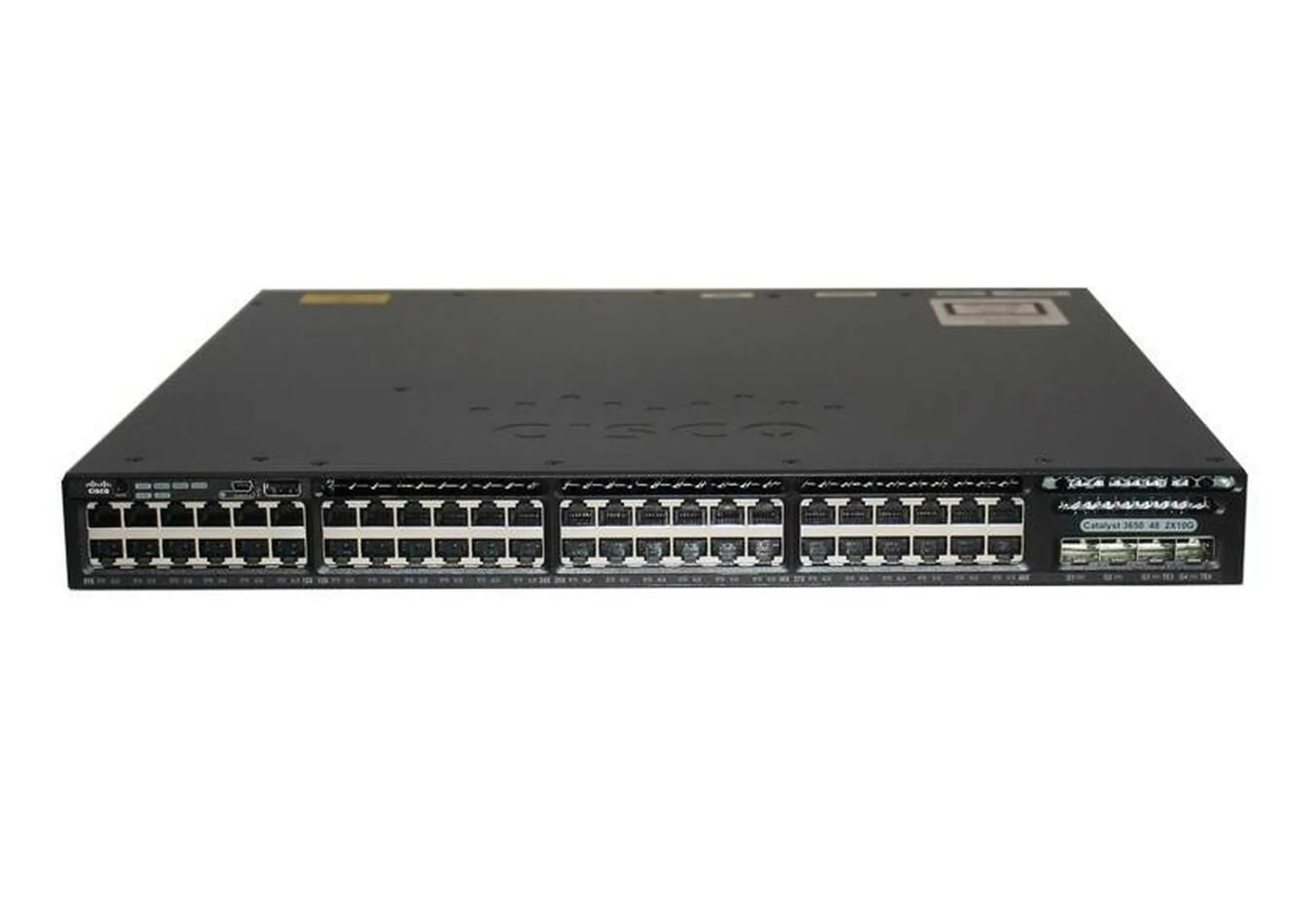 Cisco Catalyst 3650-48PD-S - Kytkin - L3 - Hallinnoitu - 48 x 10/100/1000 (PoE+) + 2 x 10 Gigabit SFP+ - ty&ouml;p&ouml;yt&auml;, r&auml;kkiin asennettava - PoE+ (390 W)